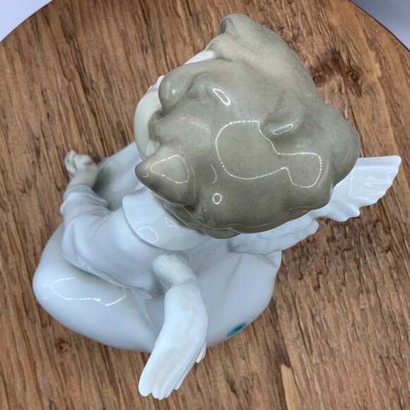 Lladró Vintage Angel Dreaming Porcelain Figurine - Picture 7 of 7